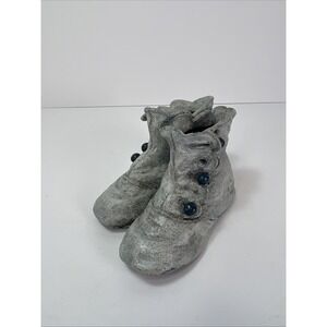 Vtg Victorian Baby Shoes Resin Popular Imports Victoria Child's Collection  1999